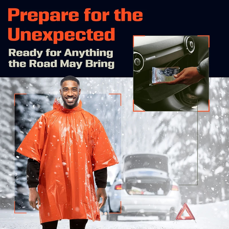 Poncho de Emergência com Capuz - Emergency Poncho Rain avaliação e preço